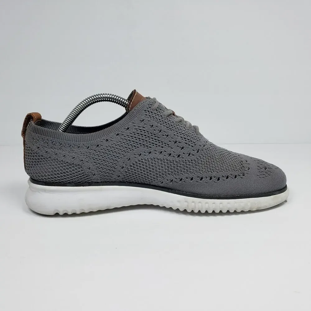 Cole Haan 2.Zerogrand Stitchlite Mens Size 9 Gray Formal Wingtip Oxfords Shoes